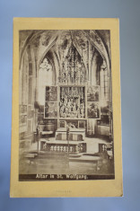 CDV Fotografie pe carton E. Lerch Wien Viena - Altar Catedrala - sec. XIX foto