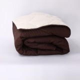 Cumpara ieftin Pilota De Iarna Sherpa Mocca Cu Blanita , Moale Si Confort Absolut 150X210 Cm