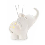 Cumpara ieftin Difuzor parfum camera cu betisoare portelan alb cu led Elefant cm14x8,5x15H