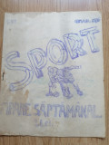 Brosura sportiva - SPORT, apare saptamanal - datata 17 martie 1934 - manuscris