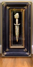 Tablou pumnal antique auriu, tablou panoplie, tablou decorativ tablou inramat foto