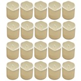 Cumpara ieftin Set 20 lumanari decorative LED ivoire 3.9 x 3.6 cm, iluminare galbena tip flacara, 40 baterii LR1130 AG10 incluse, pentru amenajare interior, mese, pe