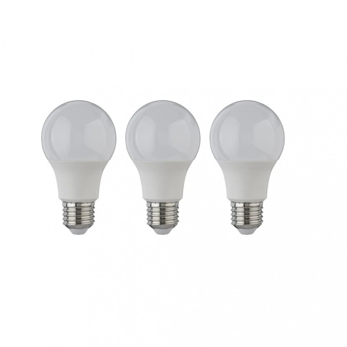 Set 3 becuri LED Livarno Home, E27, 7.3 W, 2700 K, 806 lm, clasa E