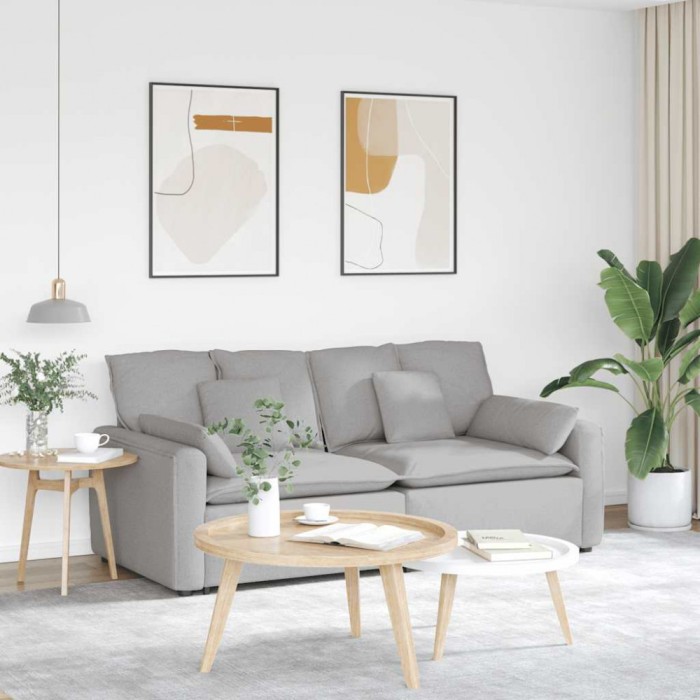 vidaXL Canapea modulară cu perne, gri nor 3321126