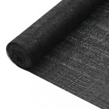 VidaXL Plasă protecție intimitate, negru, 1,8x50 m, HDPE, 75 g/m&sup2;