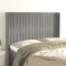 vidaXL Tăblie de pat cu aripioare gri deschis 147x16x118/128cm catifea 3119866