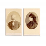 Christian și Catherina Tell, două fotografii cu &icirc;nsemnări olografe ale copiilor acestora, atelier Franz Duschek