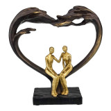 Cumpara ieftin Statueta decorativa, Inima cu doi indragostiti, 25 cm, 1861H-1
