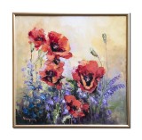 Cumpara ieftin Tablou impasto maci regali pictat manual inramat, 65x65cm ulei pe panza, rama din lemn, Geo Ungureanu