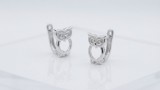 Cumpara ieftin Cercei Huggie din Argint 925 Mystic Owl, cu Zirconiu