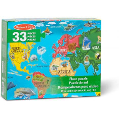 Melissa & Doug - Puzzle de podea Harta Lumii World Map