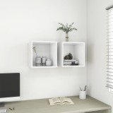 vidaXL Dulapuri de perete, 2 buc., alb, 37x37x37 cm, PAL