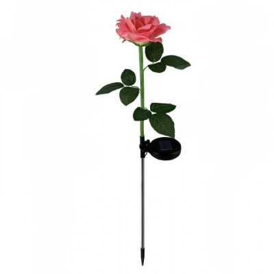 Lampa Solara LED tip Trandafir cu o floare pentru Gradina, Inaltime 75 cm, Flippy foto