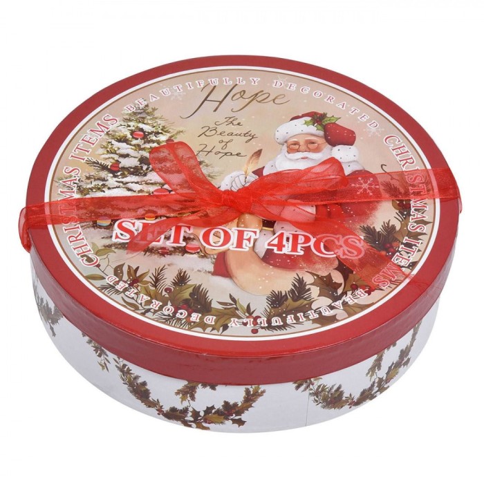 Set Farfurii Porțelan Vintage, 19 cm, Multicolor, 4 Bucăți