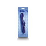 Royals Empress Metallic Blue - Vibrator Punct G cu Stimulare Clitoris, 19x3.2 cm, Orion