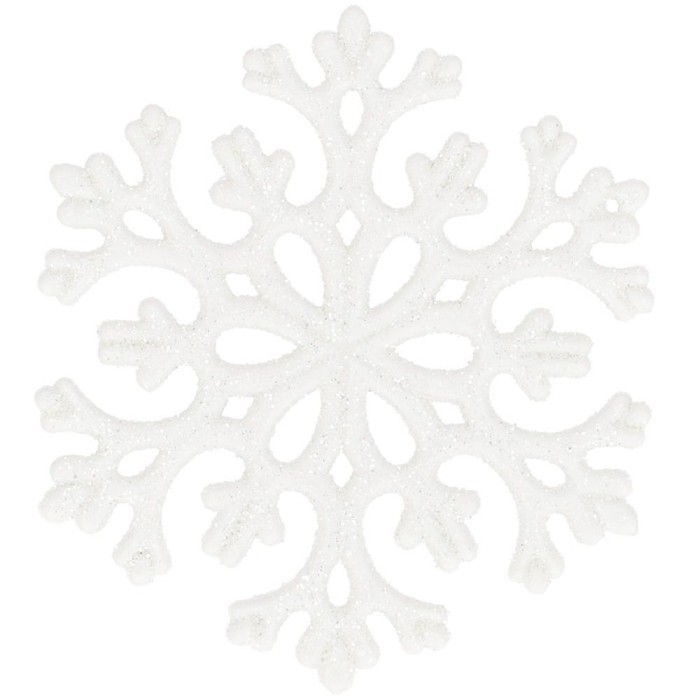 Decoratiune brad fulg de zapada, set 8 bucati, 8cm, alb Household NewTrend