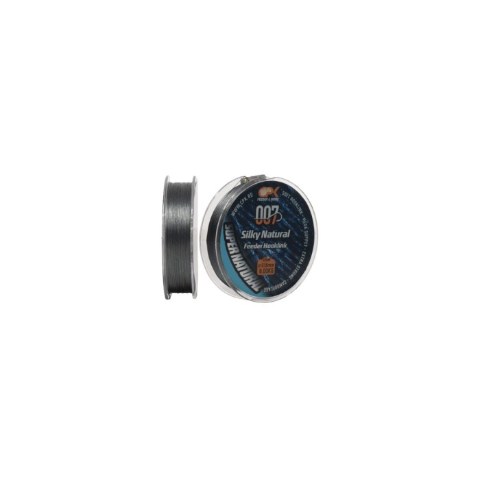 Fir textil CPK Silky Natural Feeder Hooklink Grey 0.16mm/8kg/15m