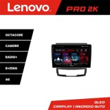 Navigatie Lenovo QLED 2K 8+256GB pentru Ssangyong Korando 2011-2013
