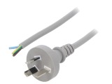 Cablu 3x0,75mm2 AS/NZS 3112 cu mufă PVC 1m gri 10A
