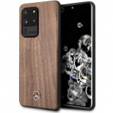 Husa Plastic - TPU MERCEDES Wood pentru Samsung Galaxy S20 Ultra G988 / Samsung Galaxy S20 Ultra 5G G988, Maro MEHCS69VWOLB