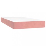 Cumpara ieftin Saltea cu arcuri buzunar, fermitate medie, roz, 100x200x20 cm, catifea