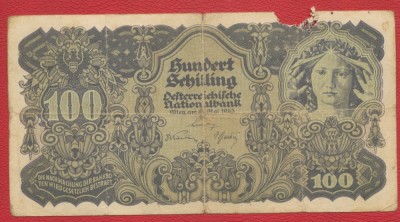 Bancnota Austria 100 Schilling 29 Mai 1945 foto
