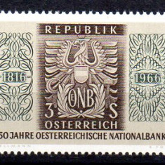 AUSTRIA 1966, Aniversari- 150 de ani - Banca Nationala, serie neuzata, MNH