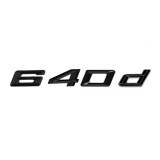 Emblema 640d spate portbagaj BMW, negru