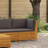 vidaXL Canapea de grădină colț Lemn Solid de Acacia Maro 42022435