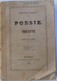 POESIE INEDITE DE QUATI - VA AUTORI , VOLUMUL V , BIBLIOTHECA PORTATIVA , 1860