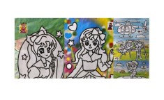 Set Creativ de Pictura cu Nisip, 5 Planse Ilustrate, 9 Recipiente cu Nisip Colorat, Activitate Educativa pentru Copii