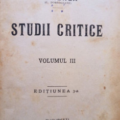 I. Gherea - Studii critice, vol. III