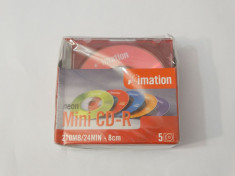 Lot 5 Mini CD-R 210 Mb / 24 min Imation in carcase plastic individuale sigilate foto