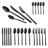 Set de tacamuri din inox, 24 bucati, Berlinger Haus, Black Mirror Collection, BH/3074, negru