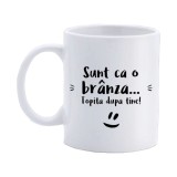 Cana alba personalizata, Sunt ca o branza..., INOVATIX&reg;. 330ml