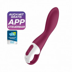 Vibrator Punctul G cu Incalzire Heated Thrill Satisfyer Free App Silicon USB 20 cm