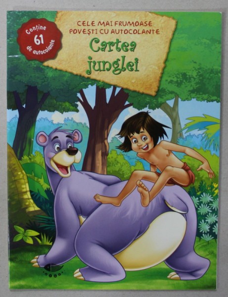 CARTEA JUNGLEI , CONTINE 61 DE AUTOCOLANTE , 2022