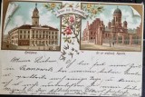 Carte postala circulata, Gruss aus Czernowitz, litografie