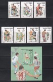 Cambogia 1991 - Cupa Mondială de fotbal SUA, Serie + Colita, MNH, Nestampilat