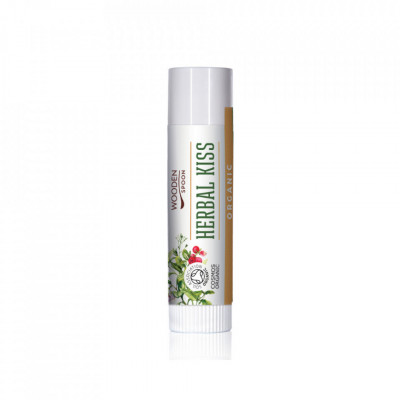 Balsam de buze, Herbal Kiss, bio, 4.3ml, Wooden Spoon foto