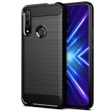 Husa TPU OEM Carbon pentru Honor 9X, Neagra