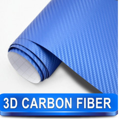 Folie Carbon 3D Albastra Cu Tehnologie De Eliminare A Bulelor De Aer TCT-822
