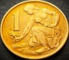 Moneda 1 COROANA - RS CEHOSLOVACIA, anul 1980 * cod 3395, Europa