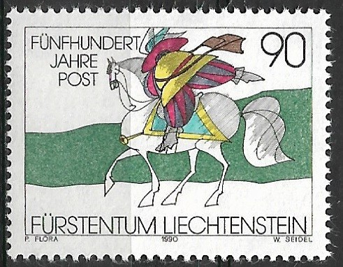 B0823 - Lichtenstein 1990 - Posta neuzat,perfecta stare