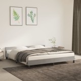 Gossi cadru de pat cu tablie, gri deschis, 180x200 cm, catifea