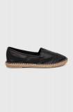 Cumpara ieftin Answear Lab espadrile de piele culoarea negru