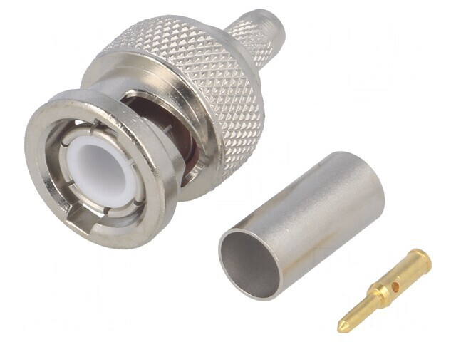 Mufă BNC Tată Drept 50&Omega; Crimpat PTFE RG223/RG400