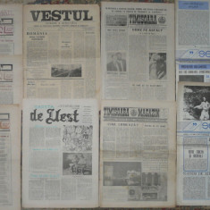 ziare Foaia banatenilor,Gazeta de Vest,Secunda,Vestul,Secunda,Timisoara anii 90