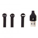 Cablu Cablu 3in1 USB to Lightning, Type-C, Micro-USB Negru