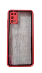 Huse siliconcu protectie camera slide Samsung Galaxy A03s ,Rosu